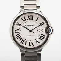 カルティエ バロンブルー W69012Z4 SS AT シルバー文字盤