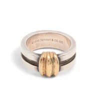 ティファニー　リング　バンドウィズ　コンビ　12号　シルバー　ゴールド TIFFANY&Co.（ティファニー） ハートウィズボウ リング リボン コンビ