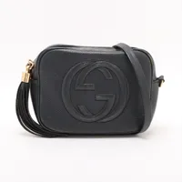 グッチ ソーホー レザー ショルダーバッグ ブラック