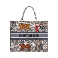 クリスチャンディオール トワル ドゥ ジュイ エンブロイダリー ブックトート ラージ キャンバス トートバッグ マルチカラー
