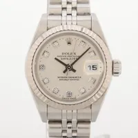 ロレックス レディ デイトジャスト 79174G SS×WG AT シルバー文字盤
