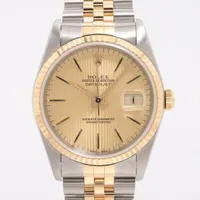ロレックス デイトジャスト36 16233 SS×YG AT シャンパンタペストリー文字盤