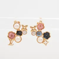 ［美品］ルイヴィトン ピアス ブックル　LV サンライズ　M0065 ヴィトン ブックルLVサンライズ M00657 メタル ピアス AK1212 AB