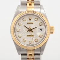 ロレックス レディ デイトジャスト 79173G SS×YG AT シルバー 彫りコンピューター文字盤