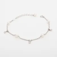 ミキモト パール ダイヤ K18(WG) 約4.5mm