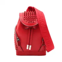 クリスチャンルブタン ミニ エクスプローラーファンク レザー ショルダーバッグ レッド