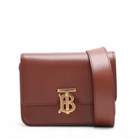 バーバリー TB レザー ウエストポーチ ブラウン