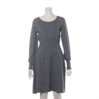 シャネル ココボタン ウール ニットワンピース 10/11年 36 グレー