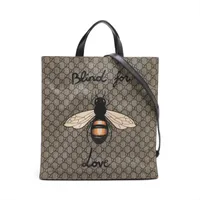 グッチ GGスプリーム PVC 2WAYトートバッグ ベージュ