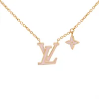 ルイ・ヴィトン ネックレス LV アイコニック エナメル M01215 GP×エナメル ネックレス LE3275 ゴールド×ピンク