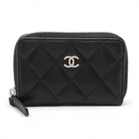 シャネル マトラッセ ラムスキン ブラック シルバー金具