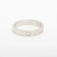 カルティエ ウェディング 1P ダイヤ Pt950 45