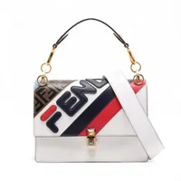 フェンディ×フィラ ズッカ キャナイ レザー 2WAYハンドバッグ マルチカラー