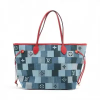 ヴィトン モノグラム デニム スクエア パッチワーク ネヴァーフルMM M44981 ブルー