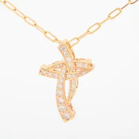 ゆきざき ノンブル ダイヤ ネックレス K18(YG×PG) ABランクの買取