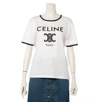 セリーヌ トリオンフ コットン Tシャツ エディ期 L ホワイト