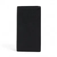 カミーユフォルネ ヴェルソ アリゲーター×レザー ロングウォレット ブラック×レッド