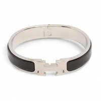 エルメス Hバングル クリッククラックPM GP×エナメル ブレスレット
