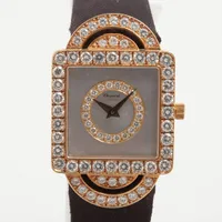 ショパール 13/5951 YG×革 QZ シェル文字盤