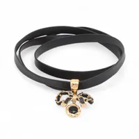 シャネル ココマーク リボン GP×ファブリック バレッタ 24V ブラック