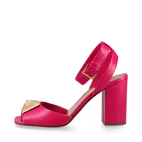 ヴァレンティノガラヴァーニ ロックスタッズ レザー サンダル 37 1/2 ピンク