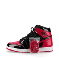 ナイキ AIR JORDAN 1 RETRO HIGH OG レザー ハイカットスニーカー 27cm レッド