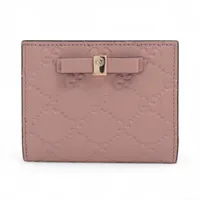 グッチ グッチシマ 406924 レザー コンパクトウォレット ピンク