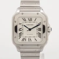カルティエ サントス ドゥ カルティエ MM WSSA0029 SS AT シルバー文字盤 4075784462ZX