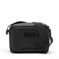 バーバリー ホースフェリー レザー ショルダーバッグ ブラック