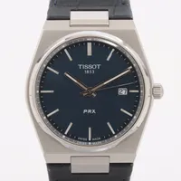 ティソ PRX T137410A SS×革 QZ ブルー文字盤