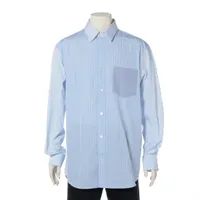 グッチ コットン シャツ 48 ブルー