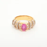 ノンブランド サファイア ダイヤ K18×Pt900