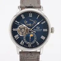 オリエントスター RK-AY0103L SS×社外革 AT ブルー文字盤