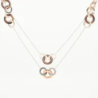 ティファニー 1837インターロッキングサークル 925×メタル ネックレス シルバー