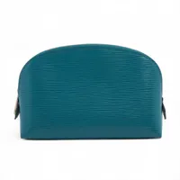 ヴィトン エピ ポシェットコスメティック M40643 ポーチ シアン