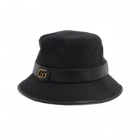 グッチ GGキャンバス 576587 コットン ハット L ブラック