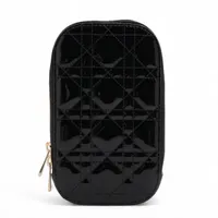 ディオール カナージュ パテントレザー フォンポーチ ブラック