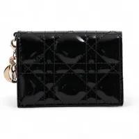 ディオール レディディオール ブルームカードホルダー パテントレザー カードケース ブラック