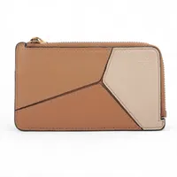 ロエベ パズル コインカードホルダー レザー コインケース ブラウン×ベージュ
