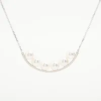 タサキ プチ バランス クラス パール ダイヤ ネックレス 750(WG) 約7.5