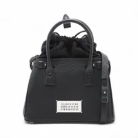 メゾンマルジェラ 5AC レザー 2WAYハンドバッグ ブラック