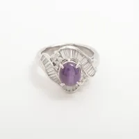 ノンブランド スターサファイア ダイヤ Pt900