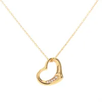 ティファニー オープンハート 5P ダイヤ 750(YG)