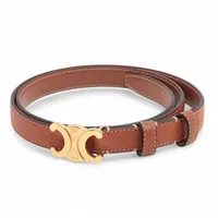 セリーヌ トリオンフ レザー ベルト 80 ブラウン