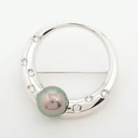 ミキモト パール ダイヤ K18(WG) 約9.5mm