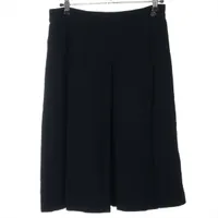 シャネル ココボタン ウール×ナイロン スカート 10年 38 ブラック