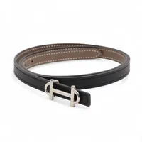 エルメス ガンマ レザー ベルト Z:2021年 80 エトゥープ×ブラック