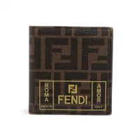 フェンディ モンスター 7M0274 レザー 二つ折り財布 ブラック AB