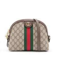 グッチ GGスプリーム オフィディア PVC ショルダーバッグ ブラウン