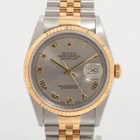 ロレックス デイトジャスト36 16233 SS×YG AT シルバー文字盤